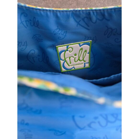 Vera Bradley Frill Cross Body Bag Silver Hardware Detachable Handles Xtra Strap - Picture 5 of 11